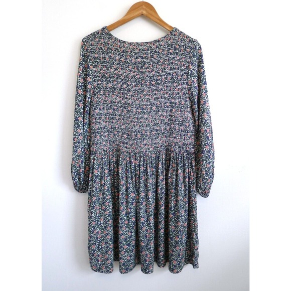 APIECE APART Olivia Floral Smocked Long Sleeve Mini Dress Shopbop 12 XL $325 - Picture 8 of 12